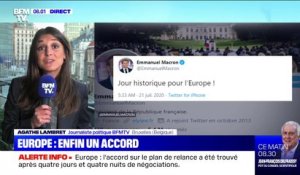 Un accord sur le plan de relance de l'Union européenne a été trouvé, "un jour historique" pour Emmanuel Macron