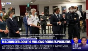 La visite surprise d'Emmanuel Macron dans deux commissariats parisiens