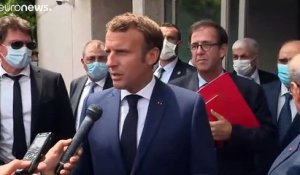 Emmanuel Macron, en visite à Beyrouth, dit vouloir "aider à organiser l'aide internationale"