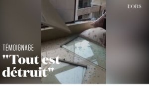 Une habitante de Beyrouth découvre son appartement ravagé par les explosions