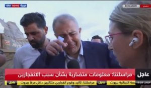 En pleine interview, le gouverneur de Beyrouth fond en larmes après les explosions