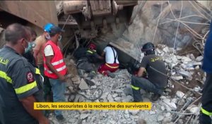 Liban : les autorités recherchent des rescapés dans les ruines de Beyrouth