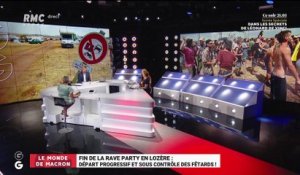 Le monde de Macron : Fin de la rave en Lozère, départ progressif et sous contrôle des fêtards - 11/08