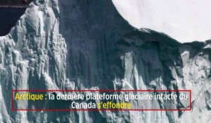Arctique : la dernière plateforme glaciaire intacte du Canada s'effondre