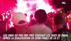 Atalanta - PSG : Feux d’artifice des supporters sur les Champs-Elysées et devant le Parc