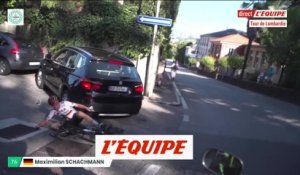 Maximilian Schachmann se fait couper la route par une voiture - Cyclisme - Tour de Lombardie