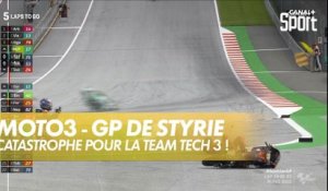Le crash entre les 2 Tech 3 - GP de Styrie Moto 3