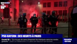 PSG-Bayern: les images des heurts et dégradations à Paris durant la soirée