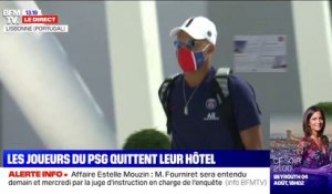 Les joueurs du PSG quittent leur hôtel à Lisbonne