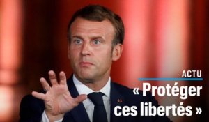 Charlie Hebdo : Macron défend "la liberté de blasphémer" en France