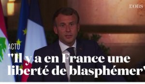 "Charlie Hebdo" : Emmanuel Macron défend "la liberté de blasphémer"