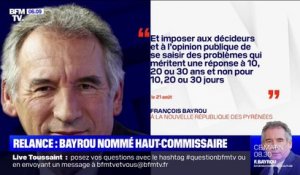 Nommé nouveau haut-commissaire au Plan, quelles missions va avoir François Bayrou?
