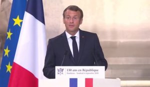 Le discours de Macron pour les 150 ans de la proclamation de la République
