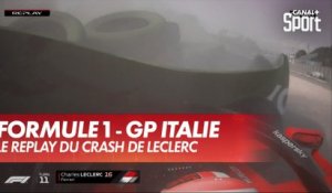 Le replay du crash de Charles Leclerc