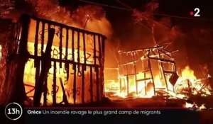 Grèce : le plus grand camp de migrants ravagé par un incendie