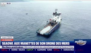Un navire sans équipage, entièrement piloté à distance par un drone