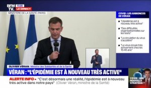 Olivier Véran: "Nous voyons aujourd'hui le nombre de malades Covid en réanimation remonter de façon préoccupante"