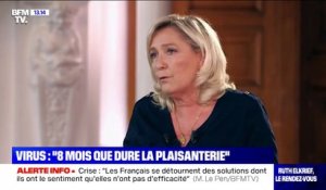 Coronavirus: pour Marine Le Pen, "on a le sentiment que ça fait huit ou neuf mois qu’on patauge"
