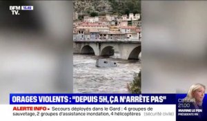 Orages dans le Gard: 11 routes fermées à la circulation, des habitants en cours d'évacuation