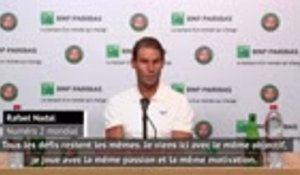Roland-Garros : Nadal : "La même passion, la même motivation"