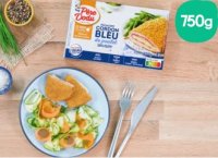 Recette des escalopes cordon bleu de poulet, tagliatelles de carottes et courgettes - 750g