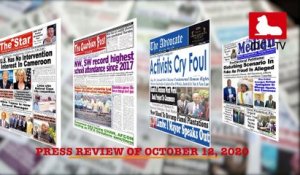 CAMEROONIAN PRESS REVIEW OF OCTOBER 12, 2020