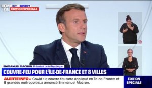 Emmanuel Macron annonce qu'il y aura "une autorisation" pour les personnes travaillant entre 21h et 6h du matin