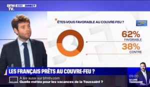 Selon un sondage Elabe, 62% des Français sont favorables au couvre-feu