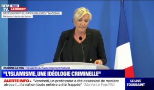 Conflans: Marine Le Pen réclame "la mise en œuvre immédiate d'une commission d'enquête"