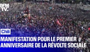 Au Chili, des milliers de manifestants célèbrent le 1er anniversaire de la révolte sociale