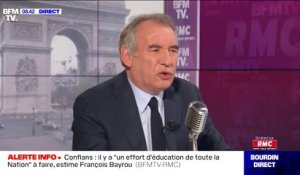 Pour François Bayrou, la mort de Samuel Paty "est un tournant pour le pays et la conscience de chacun d'entre nous"