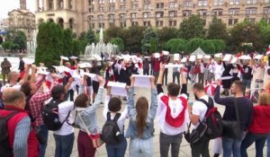 Manifestations de la communauté biélorusse contre le régime autoritaire