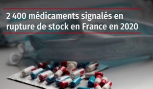 2 400 médicaments signalés en rupture de stock en France en 2020