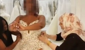 Une robe de mariée qui choque les internautes… Mais où est le bas???