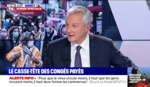 Réouverture des commerces: pour Bruno Le Maire, "beaucoup de salariés préféreront reprendre le travail plutôt que de prendre leurs congés"