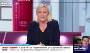 Si Marine Le Pen était présidente, elle "laisserait les Français fêter Noël et rouvrirait les petits commerces"