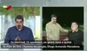 Maradona - L'hommage du président vénézuélien Maduro