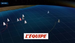 La carte 3D du 3 décembre - Voile - Vendée Globe