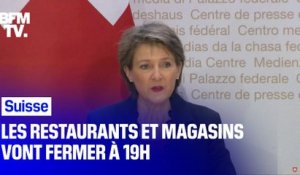 Covid-19: la Suisse annonce la fermeture des magasins et restaurants à 19h