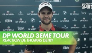 Golf - DP World Tour Chp - 3ème tour : Interview de Thomas Detry