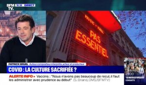 Patrick Bruel alerte le gouvernement : "La culture souffre"