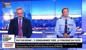 Puy-de-Dôme : Très émue, la porte parole de la gendarmerie raconte sur CNews ce qui s'est passé cette nuit et rend hommage aux 3 gendarmes décédés