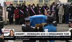 Puy-de-Dôme : Le ministre de l'Intérieur Gérald Darmanin a salué "le noble sacrifice" des trois gendarmes tués la semaine dernière par un forcené