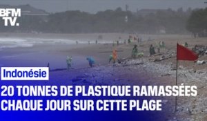 Indonésie: 20 tonnes de plastique ramassées chaque jour sur cette plage