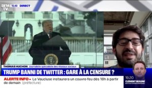 Donald Trump banni par Twitter: le journaliste Thomas Huchon pointe des entreprises "qui n'ont d'intérêts que leurs intérêts particuliers"
