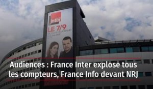Audiences : France Inter explose tous les compteurs, France Info devant NRJ