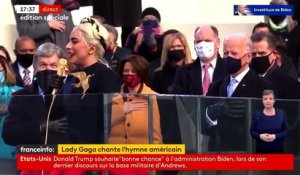 Inauguration Day : Lady Gaga interprète l'hymne américain