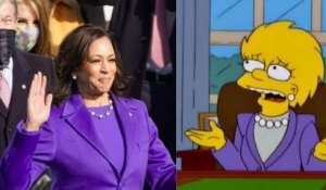 Avec sa tenue violette, Kamala Harris a-t-elle fait un clin d'oeil aux Simpson ?