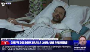 Greffé des deux bras et des épaules, Félix Gretarsson remercie le personnel de l'hôpital Édouard-Herriot de Lyon