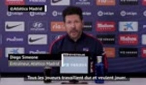 20e j. - Simeone : "La concurrence entre les joueurs est grande"